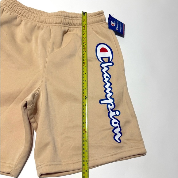 Champion Men’s Beige Logo Shorts Size L NWT Athletic Streetwear With pockets - Picture 5 of 7
